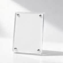 5/1pc Reusable Acrylic Magnetic Photo Frame, Personalized DIY For Family, Pets, Wedding Photos, Size 2.36 X 3.54 Inches, Double-Sided Magnetic Frame, Photo Clip, Desktop Stand, Suitable For Mother's Day Gift, High-Definition Transparent Mini Photo Holder - Rectangle - View 12