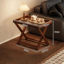 可折叠边桌，小型咖啡桌，适用于客厅沙发、床头柜，便携式设计，适合室内、露台、露营，节省空间，适用于客厅、阳台、露台 - 彩色 - 查看 6