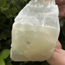 1pc Large Selenite Rough Stone, Selenite, Rough Stones, Raw Selenite, Stones, Crystals, Rocks, Gifts, Wedding Favors, Gemstones, Gems, Zodiac Crystals - White - View 3