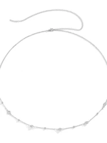 1 chiếc dây chuyền pha lê đeo eo dành cho nữ, trang sức đeo eo tối giản cho kỳ nghỉ, thích hợp cho bãi biển, hẹn hò, làm quà tặng, đeo hàng ngày mùa hè, dự tiệc. - Bạc - Xem 4