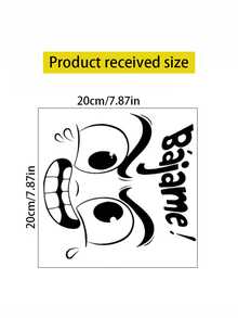 1pc Creative Spanish Expression Toilet Lid Sticker - "Bájame!" Cartoon Face Design, Easy Peel And Stick Removable PVC Wall Decal Suitable For Bathroom, Bedroom, Living Room, Porch Decoration, Toilet Sticker - 1PC - View 3