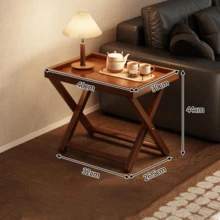 可折叠边桌，小型咖啡桌，适用于客厅沙发、床头柜，便携式设计，适合室内、露台、露营，节省空间，适用于客厅、阳台、露台 - 彩色 - 查看 5