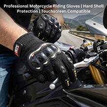 Motorcycle Protective Gloves, Full Finger Motorbike Racing Gear, Hard Shell Knuckle & Joint Protection, Anti-Slip Palm Compatible With Touchscreen, Breathable Outdoor Riding Equipment For Men, Anti-Slip Gloves. - Locomotive Length Finger - View 5