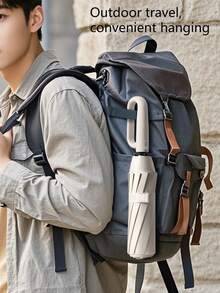 1pc Fully Automatic Windproof & Rainproof Umbrella, 24 Ribs, High-Density Waterproof Fabric, Fully Automatic Reverse Folding, Rotary Lock Handle, Claw-Shaped Portable Handle, Travel Umbrella, Rain & UV Protection - Multicolor - View 3