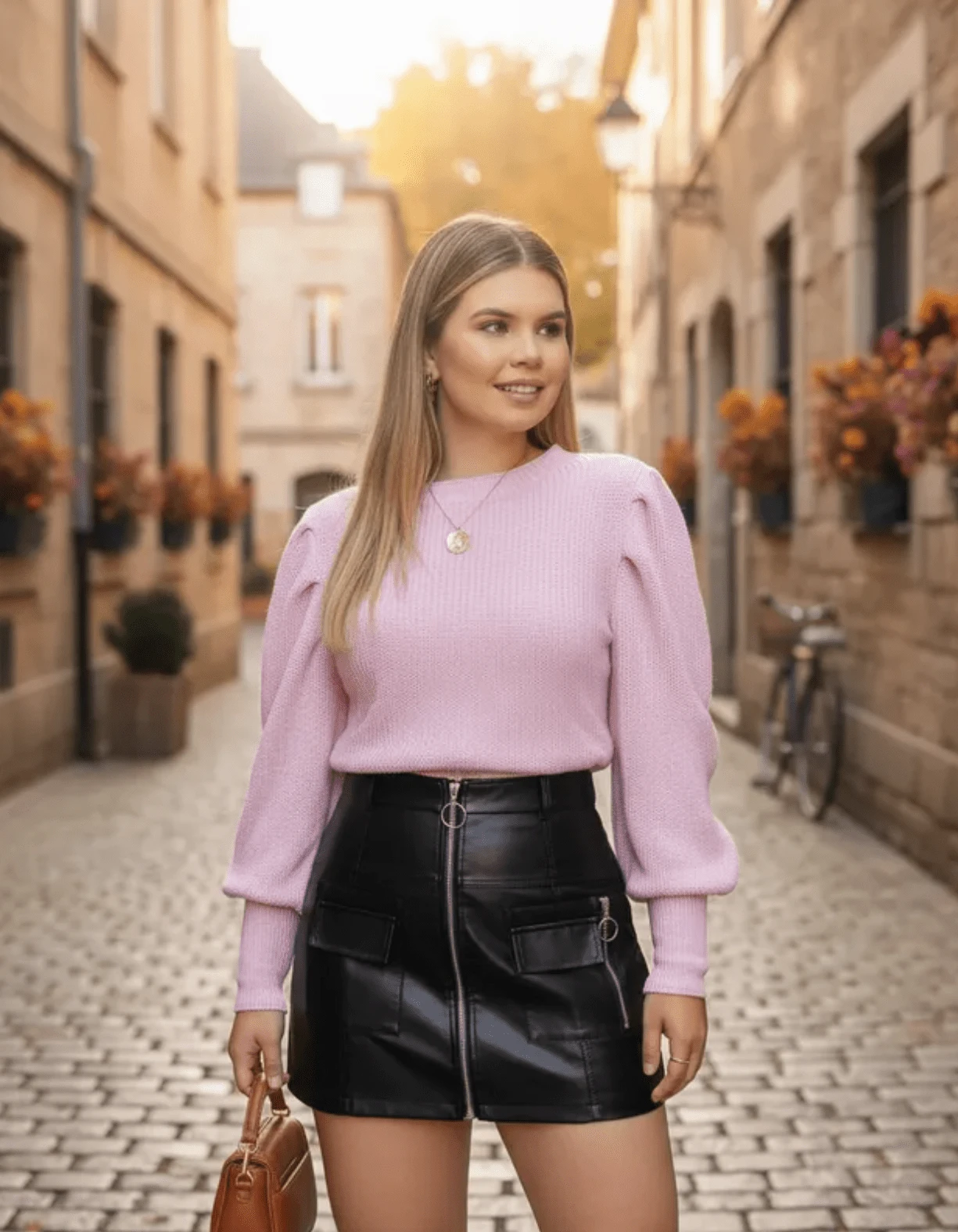 Women Sweaters - 淺粉色 - 查看 1