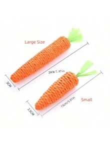 1个猫胡萝卜玩具 - 互动式自玩磨牙抓挠棒 - 耐用，适合幼猫和成猫 - 促进牙齿健康和运动 - 彩色 - 查看 8