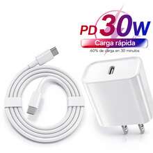 Cargador rápido 30W tipo C con cable incluido, adaptador de corriente portátil alta potencia, carga veloz segura para smartphone, tablet, dispositivos electrónicos compatibles USB-C, tecnología PD eficiente, enchufe compacto resistente, accesorio ideal para viajes hogar oficina, alimentación estable protección contra sobrecarga sobrecalentamiento cortocircuito, diseño ligero práctico fácil transporte, cable largo flexible duradero transmisión energética óptima, conexión confiable rendimiento superior batería en menor tiempo, solución moderna para recarga diaria, equipo versátil compatible múltiples equipos digitales, acabado minimalista elegante, kit completo listo para usar, ahorro de tiempo máxima eficiencia energética, ideal uso continuo, herramienta esencial para usuarios exigentes, sistema inteligente regulación voltaje corriente, excelente opción para mantener dispositivos siempre listos, carga acelerada constante sin interrupciones, accesorio indispensable tecnología actual - CARGADOR TIPO C CARGA RAPIDA - Ver 1
