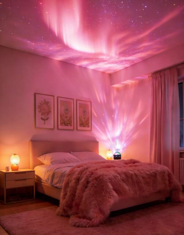 Aurora Light Projection Lamp - This Is A USB-Powered RGB Mini Night Light Equipped With A Remote Control. It Can Change Various Colors Of Light And Present An Astonishing Aurora-Like Starry Sky Effect. It Is A Decorative Lighting Option For Bedrooms And Living Rooms, And Can Also Be Used For Decoration At Birthday And Various Holiday Parties. It Can Create A Brilliant Aurora Starry Sky Atmosphere! It Is An Excellent Gift For Valentine's Day And Other Festivals!
