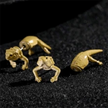 1 Pair Retro Creative Cute Lizard Stud Earrings, Fashion Unique Party Jewelry Gift For Women - Yellow - View 1