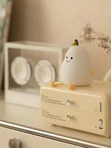1 đèn ngủ LED nhiều màu, đèn ngủ hình quả lê, đèn ngủ silicon cho phòng bé, đèn ngủ cảm ứng 3 mức độ sáng, đèn bàn cảm ứng, đèn ngủ hẹn giờ, đèn silicon mềm mại, quà tặng sinh nhật, trang trí phòng. - Nhiều màu - Xem 12