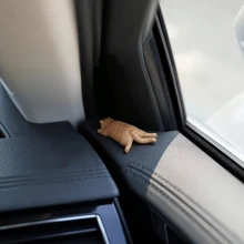 1pc Cute Sleeping Cat Shaped Car Rearview Mirror Hanging Ornament, Made Of High-Quality Smooth PVC Material, Cartoon Fashionable Solid Color Exquisite Pendant Design, Lightweight And Durable, Anti-Shock And Fade-Resistant, Reusable Decorative Accessory - Multicolor - View 8