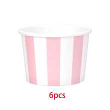 6pcs/20pcs/40pcs Light Pink Treat Snack Cups Pink Striped Paper Ice Cream Cups Snack Dessert Bowls For Hot Cold Soup Birthday Wedding Bridal Shower Babe Shower Wedding Christmas Festival Event Party Supplies Decorations - 粉紅白 - 查看 8