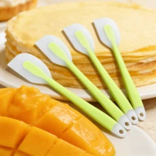 Mini Silicone Spatula Set, Heat Resistant Jam & Butter Scraper - Small Baking Mixing Tool, Kitchen Utensil, Apartment Essential - Pink/Blue/Lime (2/4/6 Pack) - Pink - View 5