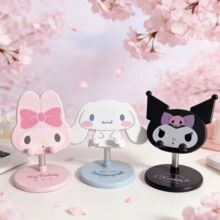 SANRIO 1个美乐蒂库洛米可调节手机支架，高度可调桌面手机支架，可爱卡通便携式手机托架，兼容和安卓智能手机 - 彩色 - 查看 5
