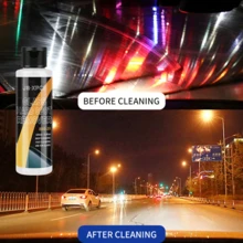 JB-XPCS 1PC 120ML Nano Glass Oil Film Cleaner, Portable Fast Clean Anti-Glare Waterproof Anti-Fog Coating, Remove Oil Stain Water Spot Bug Residue Bird Dropping, All Weather Care For Windshield Window Rearview Mirror, Auto Glass Polishing Agent - Multicolor - View 2