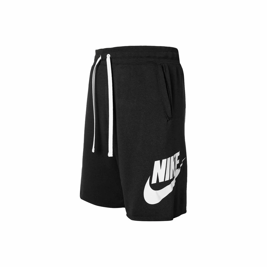 Nike Club品牌Logo純色繫帶田徑訓練休閒短褲 男款 黑色 - 黑色 - 查看 1