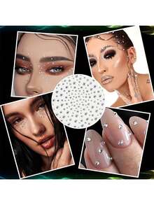 Bộ 1/2/3 miếng dán đá lấp lánh tự dính dùng trang trí mặt, thích hợp cho tiệc Halloween, vẽ mặt, trang điểm lễ hội, trang điểm mắt. Có thể dán lên mặt, tóc, cơ thể, mắt, đá lấp lánh cho hộp đêm, trang điểm dự tiệc hộp đêm, lễ hội âm nhạc, đám cưới, nhãn dán chụp ảnh cưới. - Nhiều màu - Xem 7