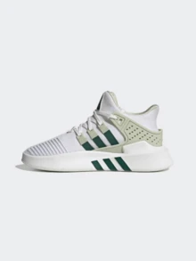 Adidas New Comfortable Lightweight Low-Top Shock-Absorbing Wear-Resistant Unisex EQT BASK ADV Breathable Casual Commuting Retro Chunky Sneakers ID0546 - White and Green Patchwork - View 1