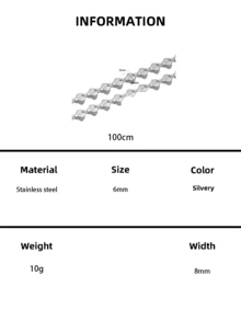 100厘米不锈钢镂空心形浮雕链，可用于DIY项链、颈链、脚链制作 - 鏈條 - 查看 12