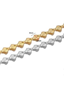 100厘米不锈钢镂空心形浮雕链，可用于DIY项链、颈链、脚链制作 - 鏈條 - 查看 5