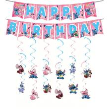 Disney Pancarta decorativa de Stitch adorable, decoración de ambiente para fiestas, decoración de fondo para fotos, decoración de pared de habitación y aula, regalo sorpresa para amigos, decoración de fiesta con tema de Frozen - Como se muestra en la figura - Ver 4