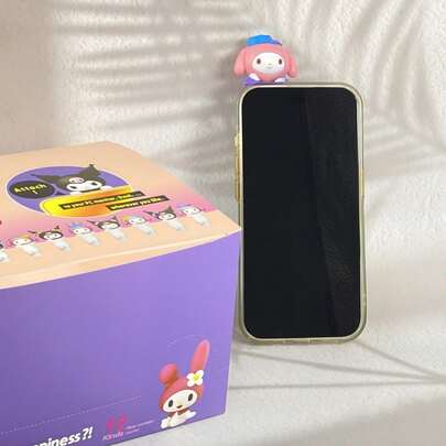 Miniso 名创优品三丽鸥库洛米系列第三版装饰迷你摆件，可爱电脑显示器和手机挂饰，可收藏的桌面摆件，生日、圣诞节、复活节、万圣节、情人节惊喜拆箱礼物，动漫迷必备