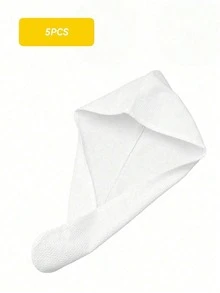 5 chiếc/10 chiếc mũ trùm đầu dùng một lần bằng vải không dệt - Siêu thấm hút - Nhanh khô - Đồ dùng du lịch - Mũ tắm khách sạn - Tiện lợi mang theo - Đóng gói riêng lẻ - trắng - Xem 13