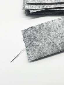 20pcs Gray Pre-Cut Felt Fabric, 13*13cm, For DIY Crafts, Model Making - Felt Cloth - View 4