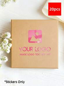 1/5/10/20/30件客製化UV轉印貼紙，客製Logo，UV DTF適用於水瓶、杯子、禮品盒包裝、婚禮用品、小企業品牌套裝 - 彩色 - 查看 22