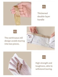 30/60/90 个装 - 厨房垃圾袋，可爱图案一次性垃圾袋，自封垃圾袋，家用抽绳垃圾袋，垃圾袋，多功能垃圾袋，适用于家庭、办公室、清洁用品、家用工具。 - 偷看兔垃圾袋 - 查看 2