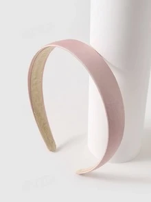 1pc Wide Fabric Headband, Suitable For Daily Wear - Dusty Pink - View 4