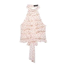 Camellia New Arrival Women's Chiffon Halter Neck Sexy Top, European And American Fashion Style, Spring/Summer Vacation Pink - Pink - View 1
