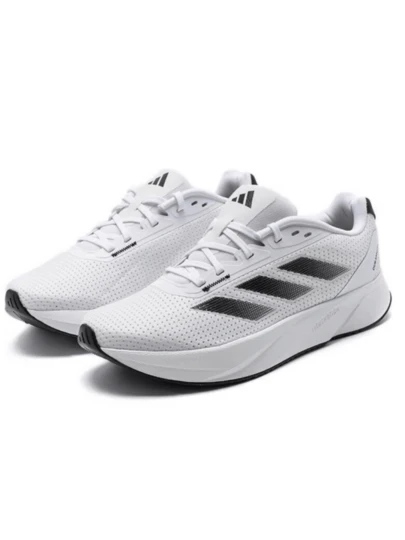 Adidas 阿迪达斯新款 DURAMO 轻量训练竞速黑白配色透气跑鞋 IE7262