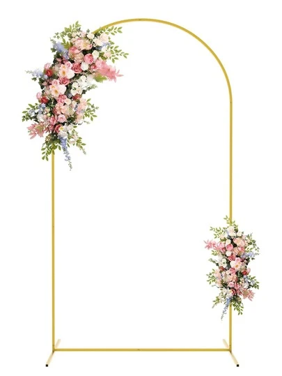 7.2ft Metal Wedding Arch Backdrop Stand, Suitable For Wedding Ceremony, Birthday Party, Bridal Shower, Photo Booth, Garden, Floral Balloon Arch Decor (Frame Only)