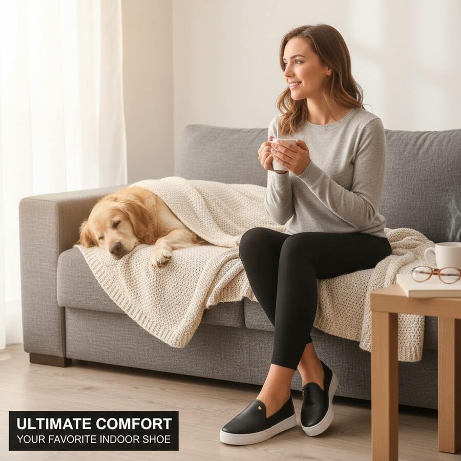 Women's Slip-On Sneakers, Casual, Easy, Super Comfortable And Lightweight - NEW RELEASE - 黑色 - 查看 1