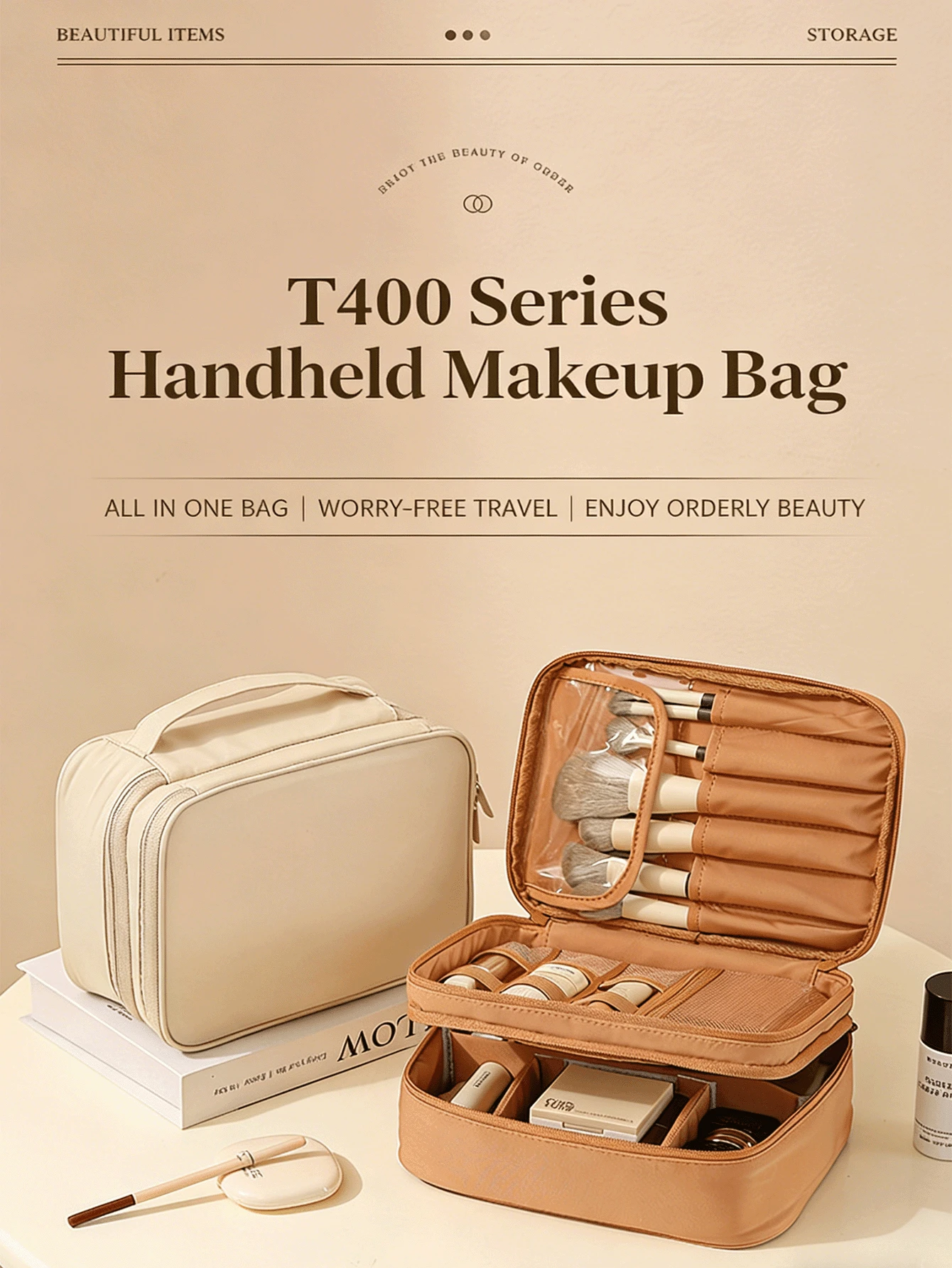 13件套化妆刷套装，含化妆包，采用超柔软优质合成刷毛，适合日常面部彩妆，是馈赠佳品，专业化妆刷套装，完整化妆工具包