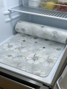 优雅花卉图案防潮垫 家用防水防滑抽屉垫 可裁剪衣柜橱柜防尘垫 - 素雅花卉 - 查看 4