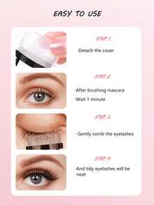 1个心形硅胶手柄睫毛夹，广角卷翘睫毛，适合初学者和专业人士，可放置于浴室或卧室 - 彩色 - 查看 4