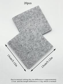 20pcs Gray Pre-Cut Felt Fabric, 13*13cm, For DIY Crafts, Model Making - Felt Cloth - View 12