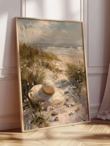 Tranh canvas treo tường (1 tấm), tranh phong cảnh đường bờ biển, tranh in hình mũ cỏ ven biển, trang trí tường hình cồn cát biển, trang trí thiên nhiên biển mùa hè, thích hợp cho căn hộ, phòng ngủ, phòng khách, phòng tắm, nhà bếp, quà tặng tân gia, quà sinh nhật. - Nghệ thuật bãi biển - Xem 7