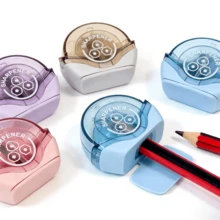 1 Single Hole Pencil Sharpener - | Plastic Material | Single Hole Design | With Flip Cover - Easy To Use, Wear-Resistant And Sharp, Ideal Choice For Students And Professionals, Essential For Drawing Office Tools - Suitable For School And Office Stationery Supplies | High-Quality Gifts And Prizes, Shipped In Random Colors - Multicolor - View 5