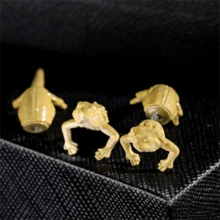 1 Pair Retro Creative Cute Lizard Stud Earrings, Fashion Unique Party Jewelry Gift For Women - Yellow - View 3