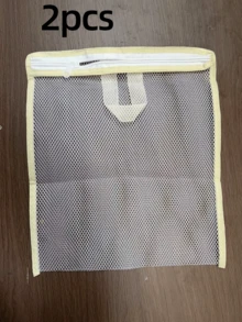 1/2/3/4pcs White Laundry Mesh Bags With Handles - Fine Mesh Garment Protection Bags For Bras/Sweaters/Socks, Tangle-Free Thick Mesh Washing Machine Bags For Lingerie And Clothes | Essential Christmas Holiday Gift (For Home And Travel Use) - Multicolor - View 9