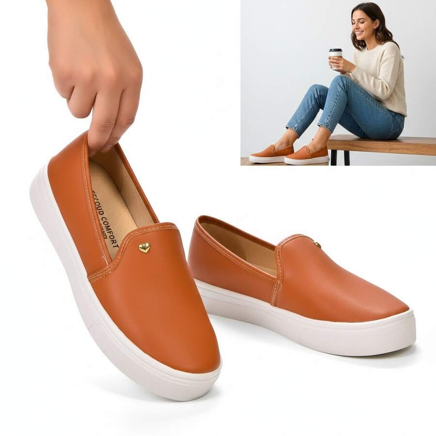 Women Casual Shoes - Camel - View 1