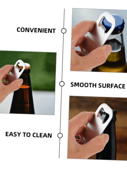 Abridor de botellas portátil con llavero, con estuche de cuero, abrebotellas de bolsillo, herramienta de bar adecuada para fiestas/camping, bar en casa, accesorio de bar perfecto, regalo para padrinos, regalo creativo para hombres