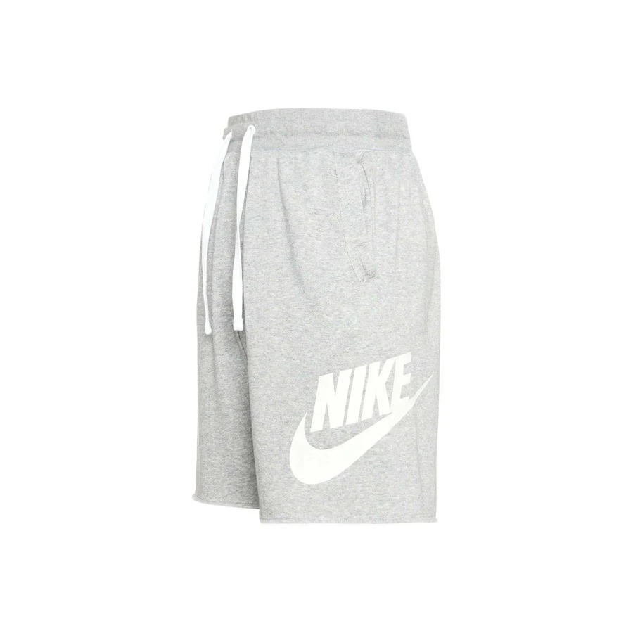 Nike Club Logo Solid Color Lace-Up Track Training Casual Shorts, Men's, Grey