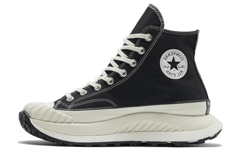 Converse Chuck 70 女款休閒鞋 輕量緩震 透氣舒適 厚底 Logo 親膚 百搭 日常健身通勤下班休閒旅遊約會 A03277C - BLACK / EGRET - 查看 1