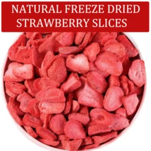 ULTHMOK Freeze-Dried Strawberry Slices, 4.9OZ (140g), No Additives, Pure Strawberry Crisps, Canned, Afternoon Tea, Snacks, Yogurt, Gifts, Christmas - Strawberry Slices - View 3