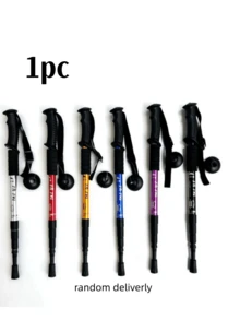 1 chiếc gậy leo núi điều chỉnh được, gậy leo núi gấp gọn nhẹ với tay cầm thoải mái, gậy chống trượt, thích hợp cho du lịch ngoài trời, thiết bị cắm trại. - Nhiều màu - Xem 11