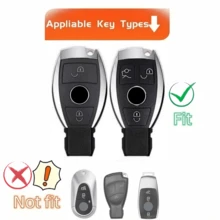 Ốp chìa khóa điều khiển từ xa bằng TPU mới, kèm móc khóa, phù hợp với các dòng xe A B C E R GLS GLA GLK GLC CLS CLA AMG W204 W205 W212 W463 W176. - Loại B - Xem 6